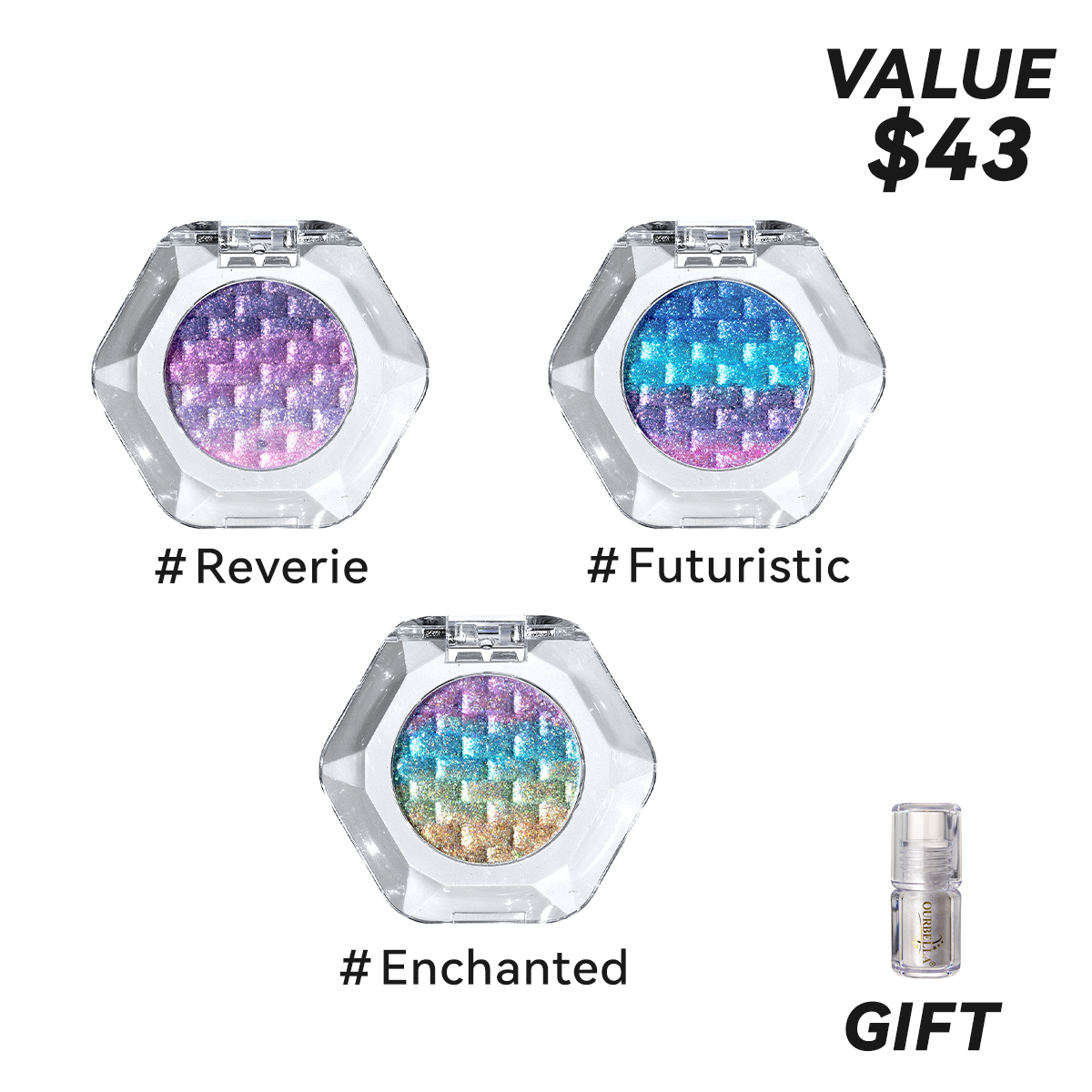 3-pc set(4-6)-Rainbow Highlighter product image 0