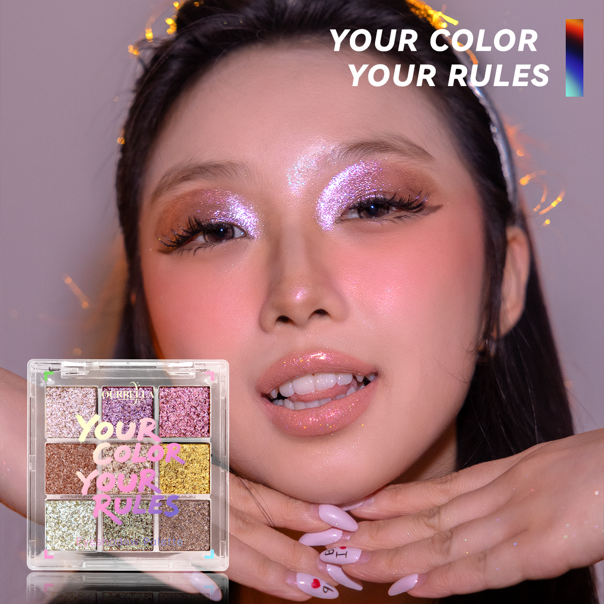 Ultra-Glitter 9 shades Eyeshadow Palette