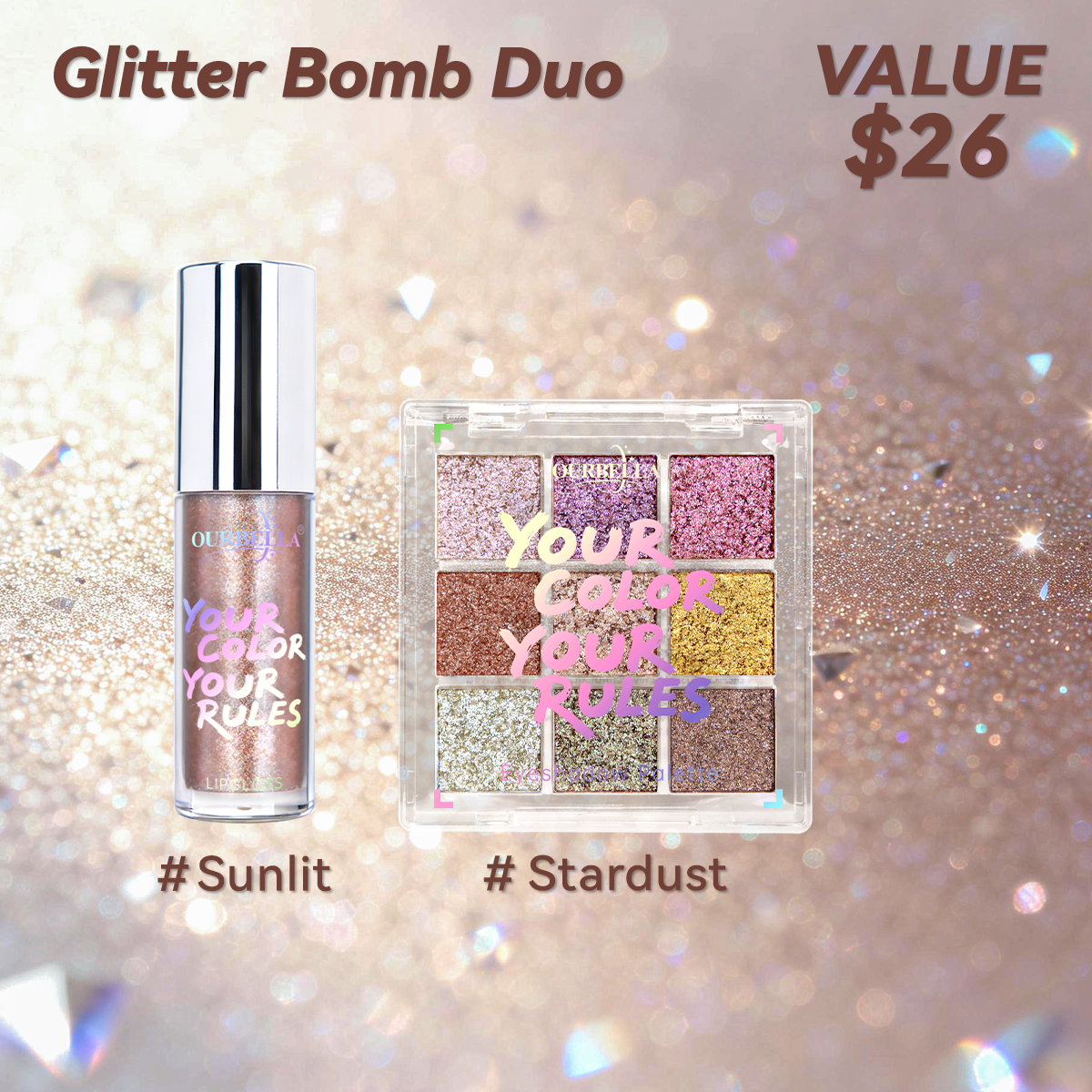 Ultra-Glitter 9 shades Eyeshadow Palette — product image 13