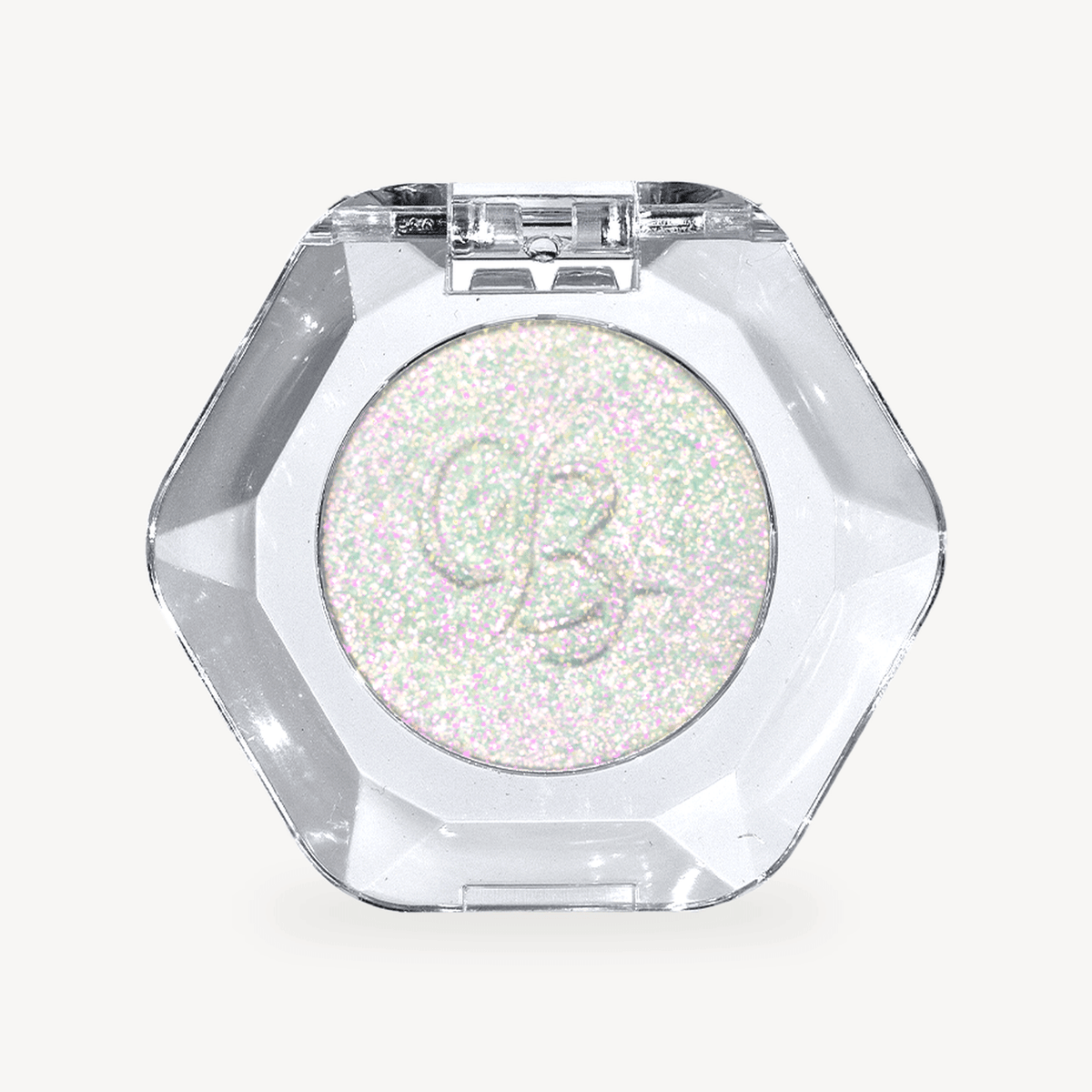 OURBELLA Afterglow Multichrome Single Eyeshadow with silver pink gold and pale green finger swatches