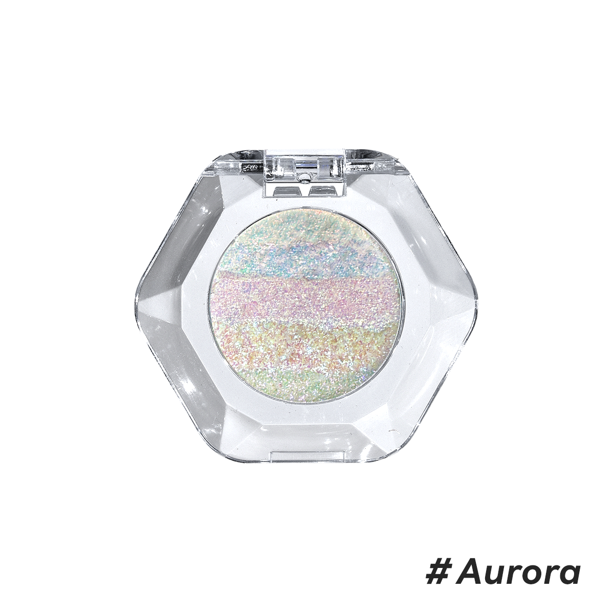 Ethereal northern lights inspired multi-color shimmer single eyeshadow by OURBELLA.  