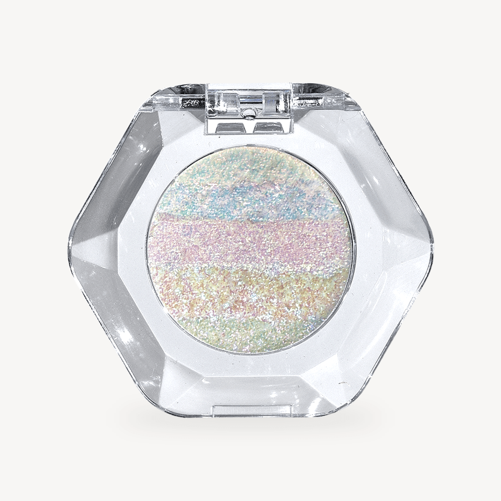 OURBELLA Aurora Rainbow Highlighter with an icy pearl pressed pan