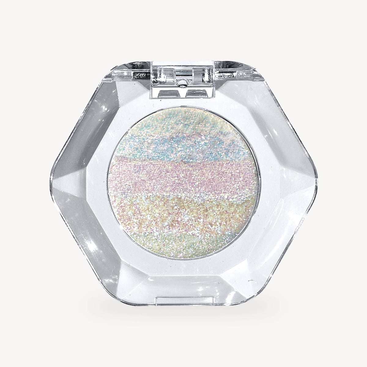 OURBELLA Aurora Rainbow Highlighter with an icy pearl pressed pan