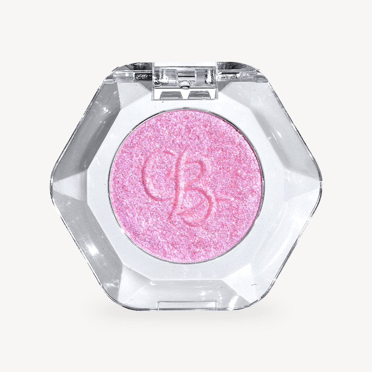 OURBELLA Dreamy pink Multichrome Single Eyeshadow with lilac peach and gold finger swatches