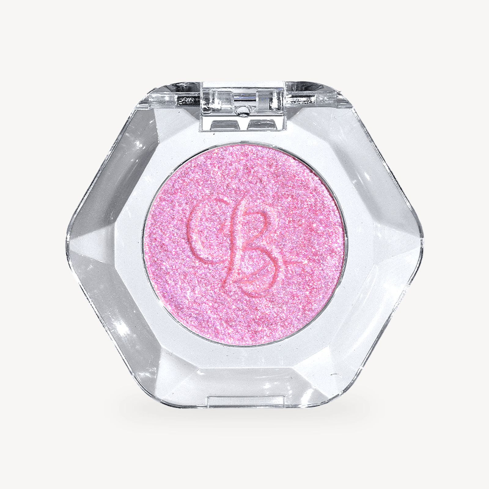 OURBELLA Dreamy pink Multichrome Single Eyeshadow with lilac peach and gold finger swatches