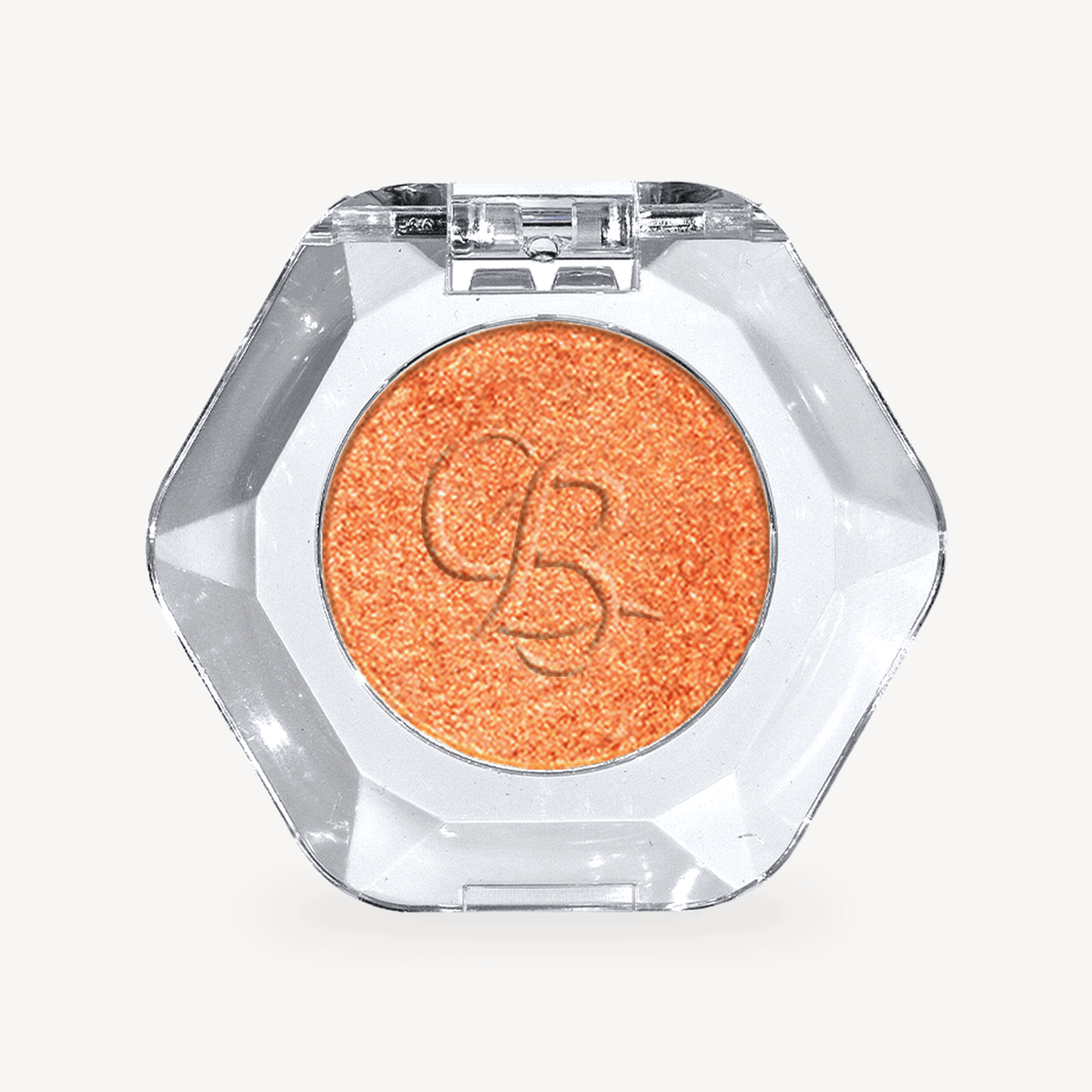 OURBELLA Elysian orange Multichrome Single Eyeshadow with copper peach and gold finger swatches