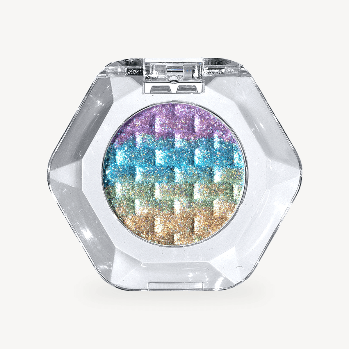 OURBELLA Enchanted Rainbow Highlighter with lavender aqua green and champagne sections