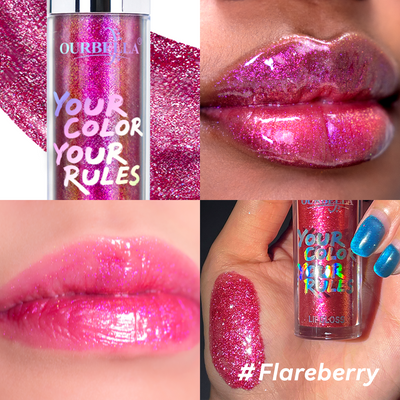 Makeup Set Duochrome Eyeshadow palette & Holographic Glitter Lipgloss