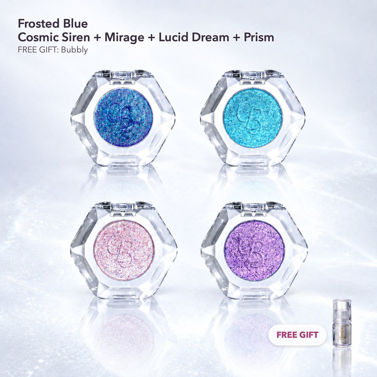 OURBELLA Frosted Blue 4-piece set – Cosmic Siren, Mirage, Lucid Dream and Prism