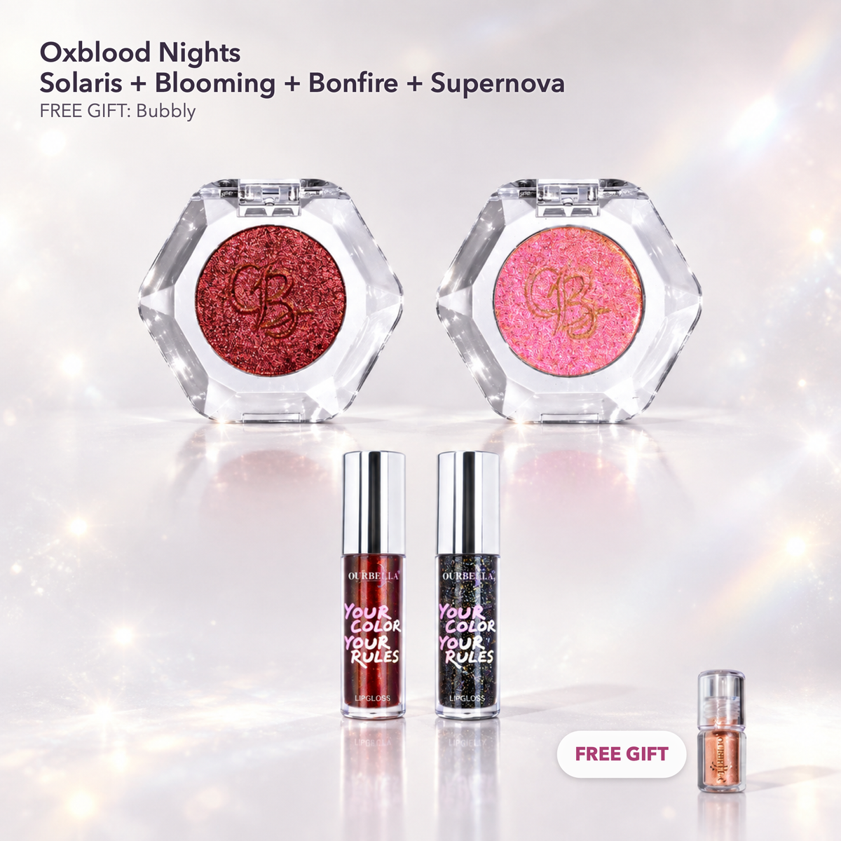 Oxblood Nights 4-Piece Eye & Lip Makeup Set