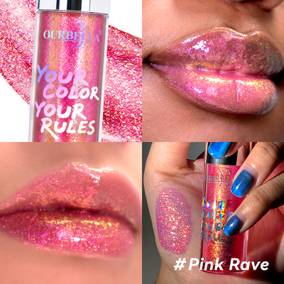 Makeup Set Single Multi-chrome Eyeshadow & Holographic Glitter Lipgloss