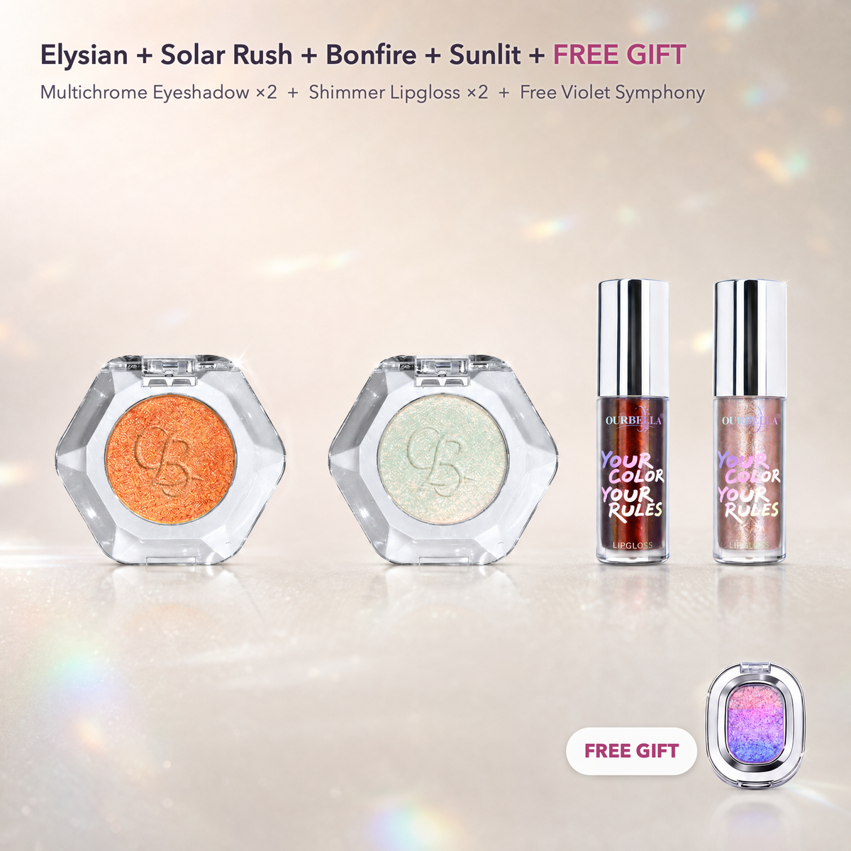 Pumpkin Spice Harvest 4-Piece Eye & Lip Makeup Set