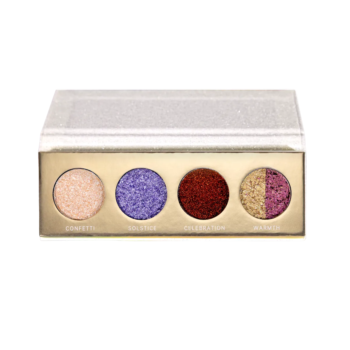 OURBELLA Limited Edition 4-Pan Eyeshadow Palette with Confetti Solstice Celebration and Warmth