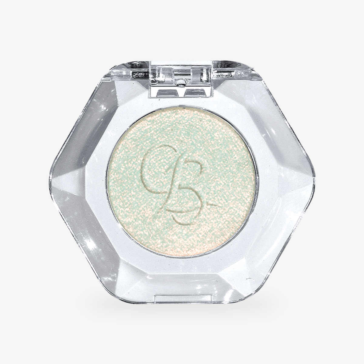 OURBELLA Solar Rush Multichrome Single Eyeshadow with champagne gold peach and mint finger swatches