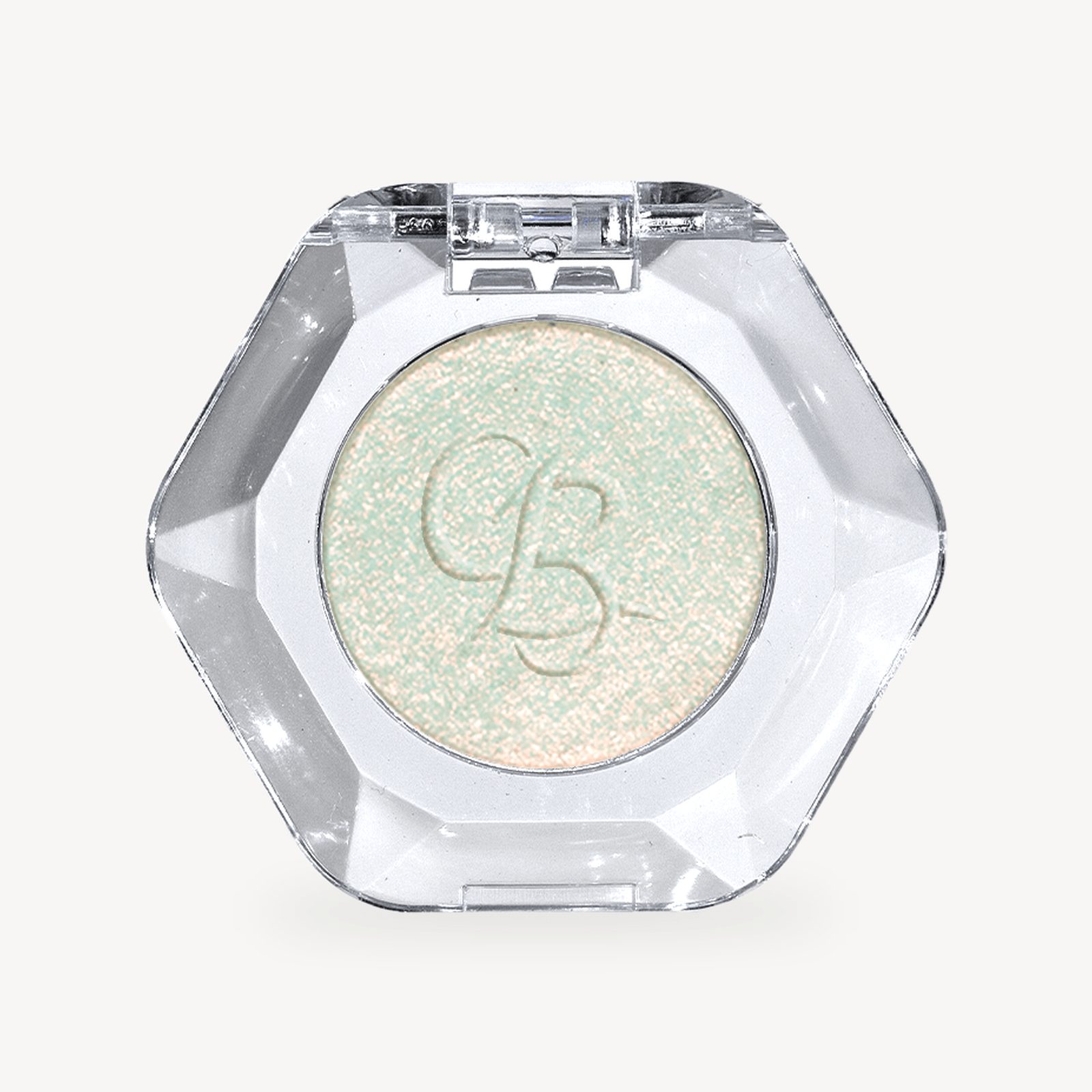 OURBELLA Solar Rush Multichrome Single Eyeshadow with champagne gold peach and mint finger swatches