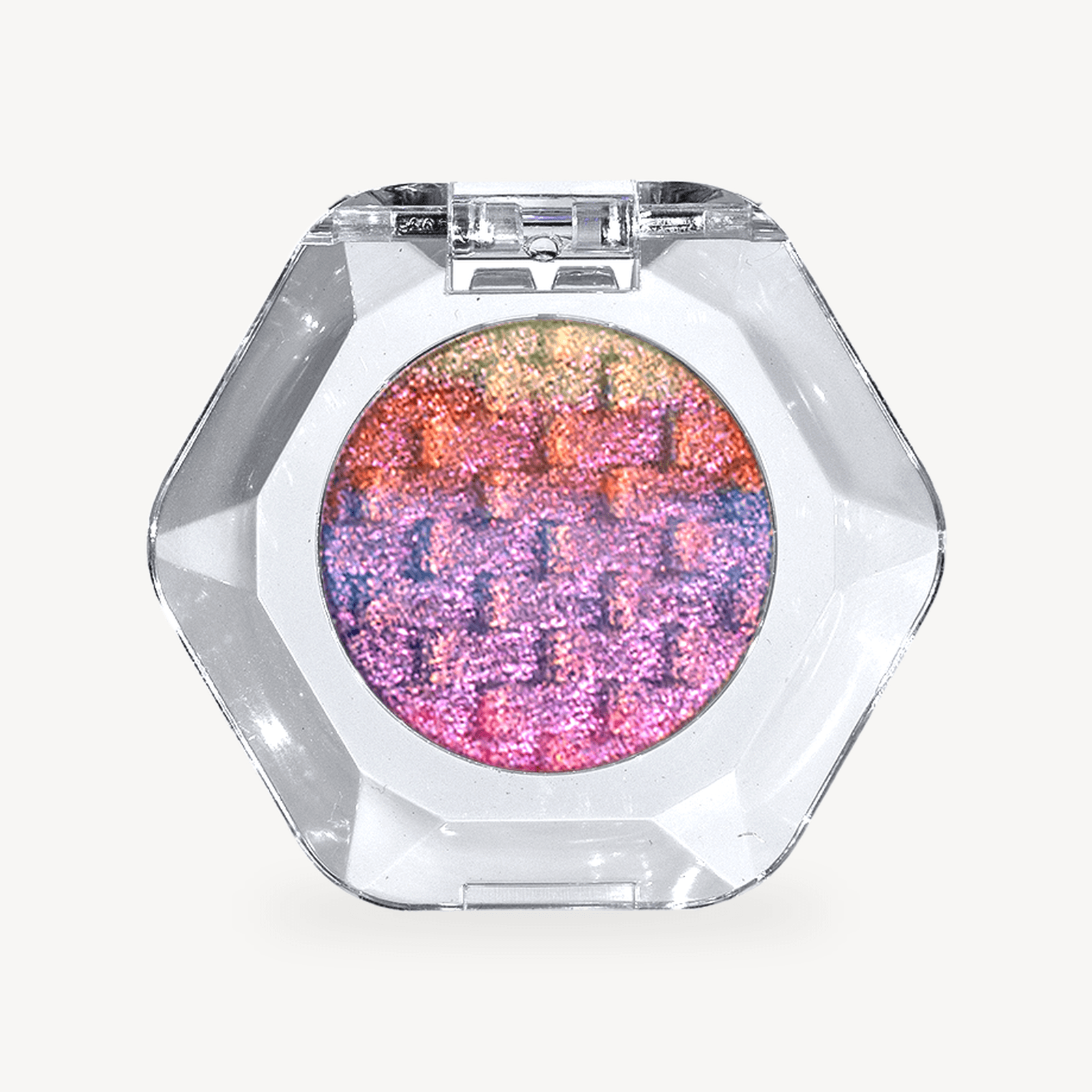 OURBELLA Spectral Rainbow Highlighter with peach-gold pink lilac and cool blue sections