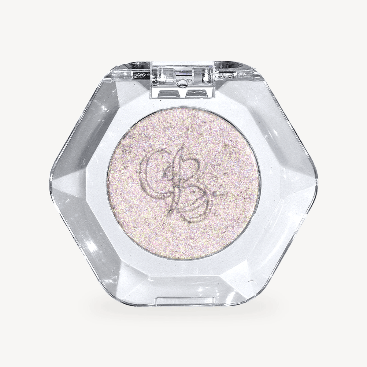 OURBELLA Spotlight Multichrome Single Eyeshadow with silver pink gold and blue finger swatches