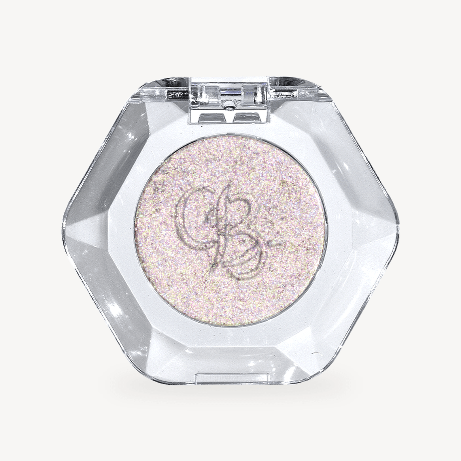 OURBELLA Spotlight Multichrome Single Eyeshadow with silver pink gold and blue finger swatches