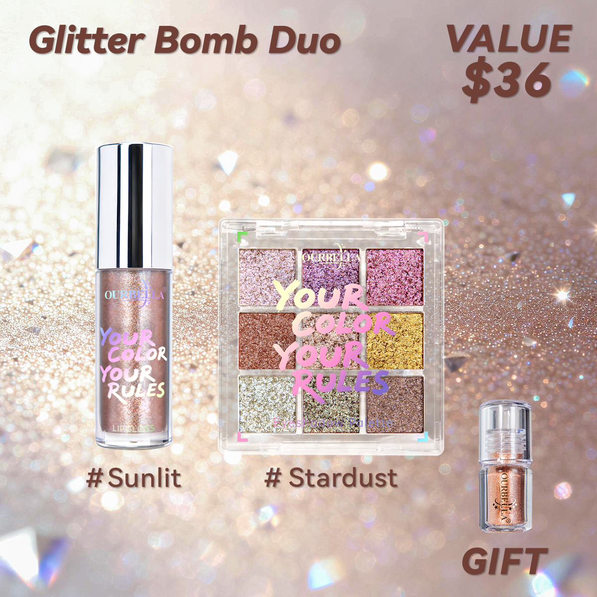 Ultra-Glitter 9 shades Eyeshadow Palette — product image 11