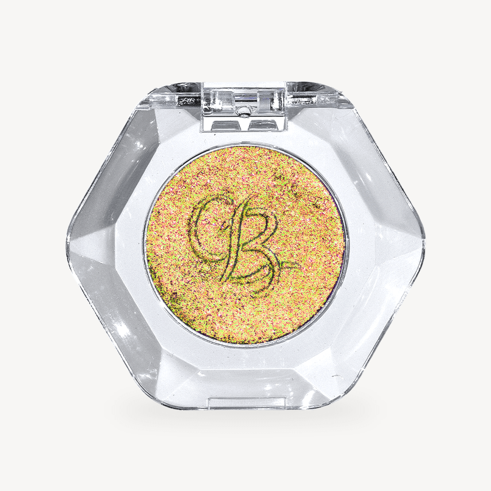 OURBELLA Venus rose-gold Multichrome Single Eyeshadow with copper green and gold finger swatches