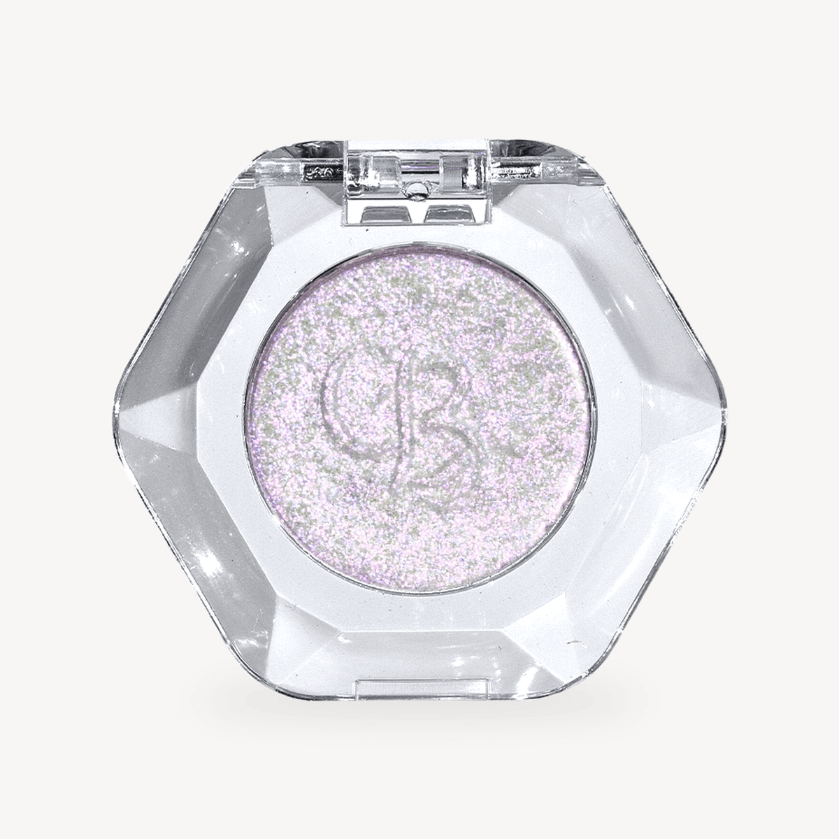 OURBELLA Whisper Multichrome Single Eyeshadow with pearl pink lavender and violet finger swatches