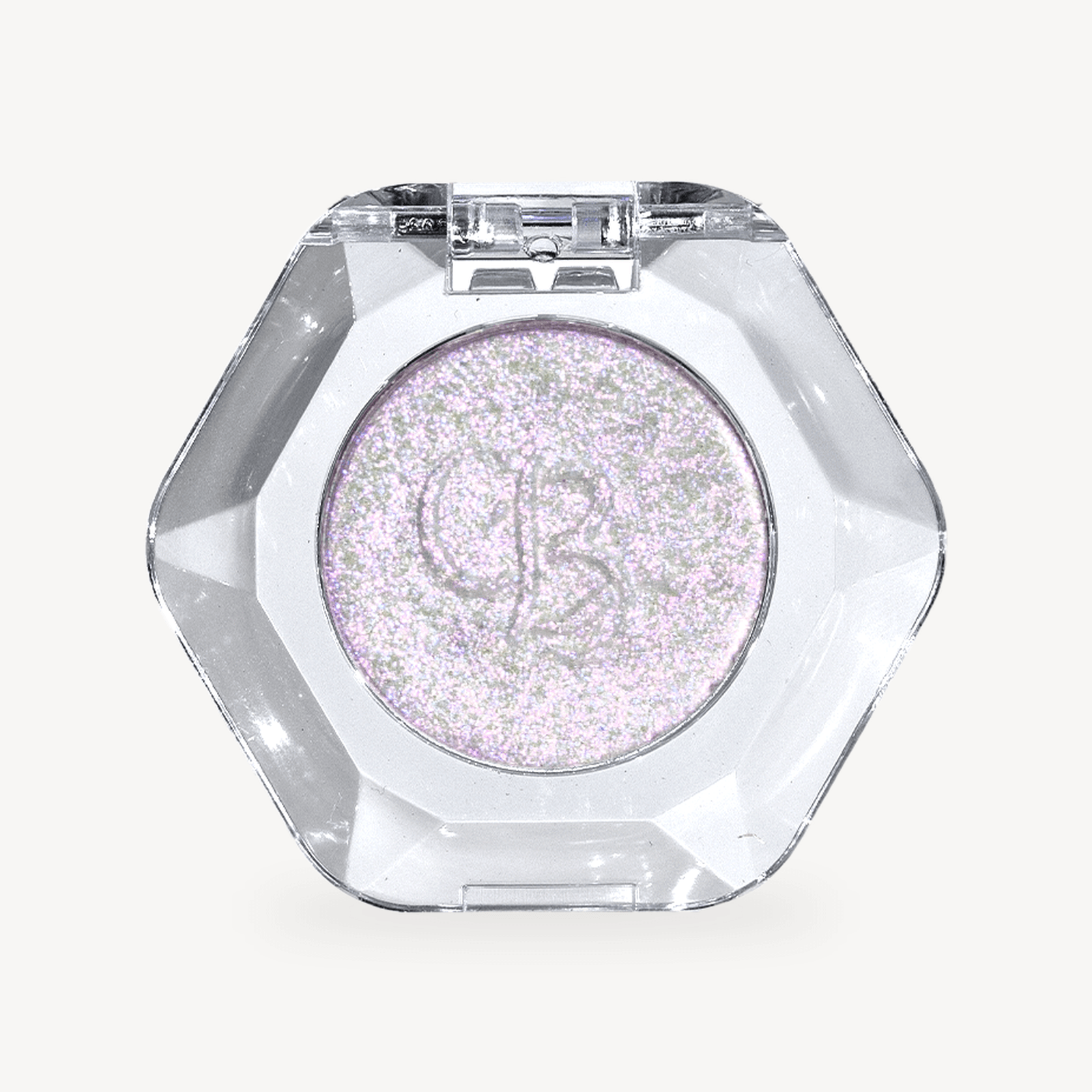 OURBELLA Whisper Multichrome Single Eyeshadow with pearl pink lavender and violet finger swatches