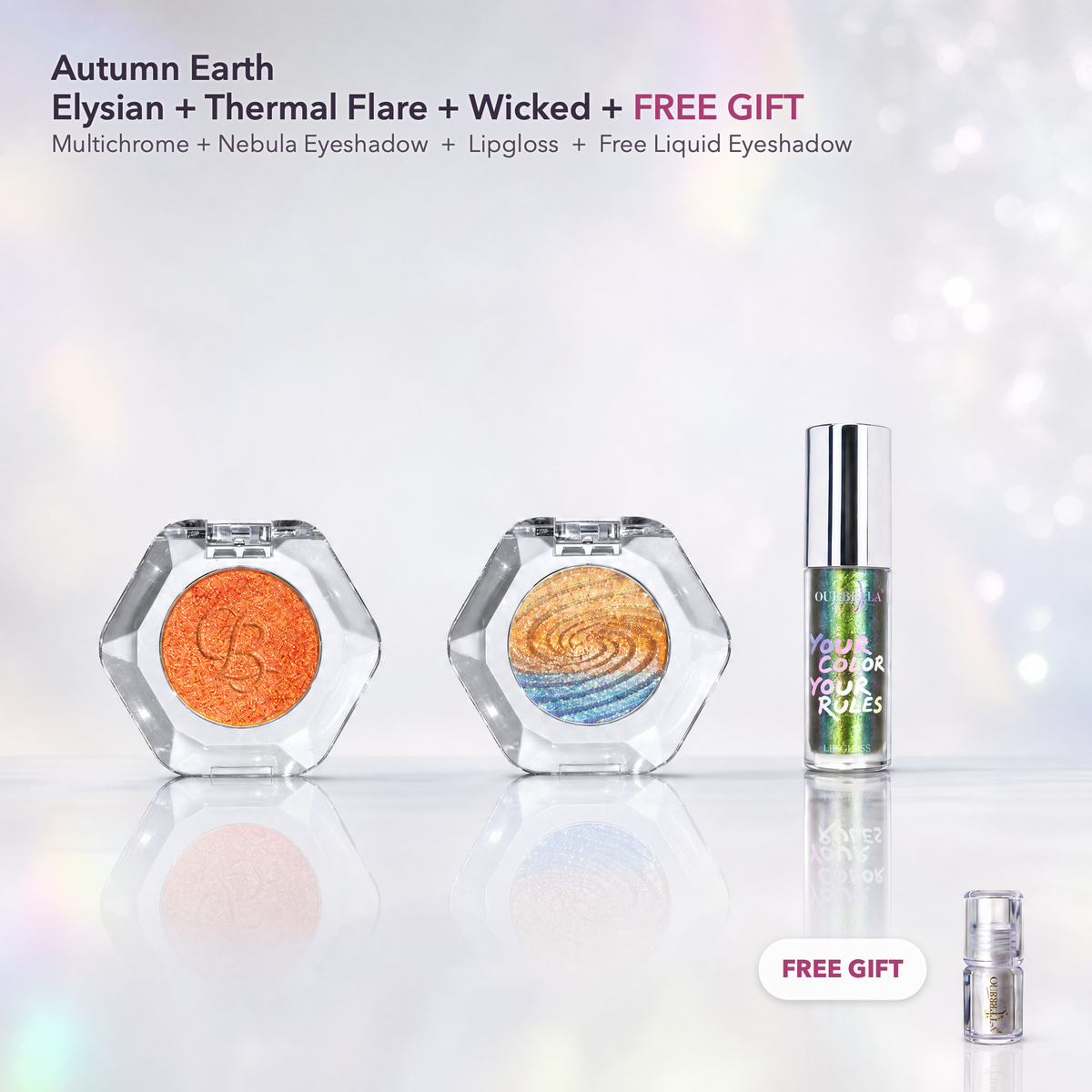 Autumn Earth 3-Piece Eye & Lip Makeup Set product image 0
