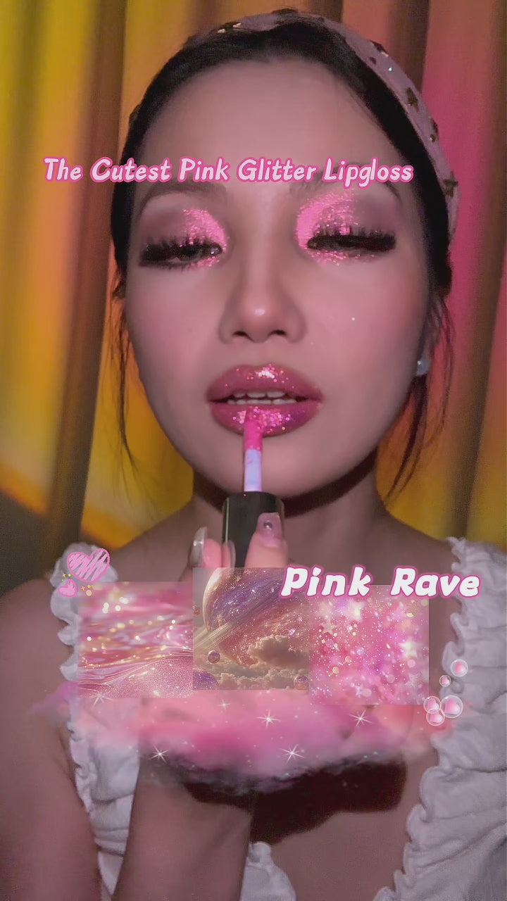Load video: Pink Rave - Shimmer Lip Gloss